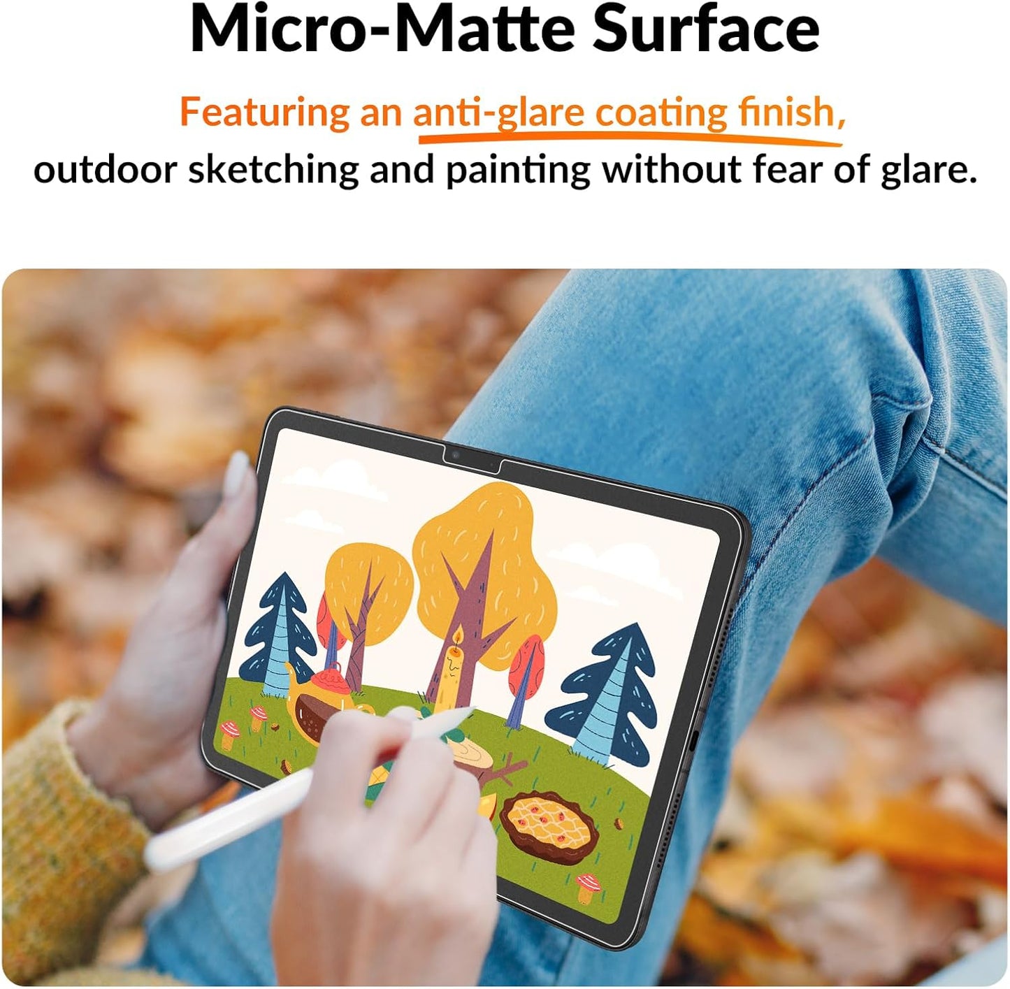 2 Pack 13 inch M5/M4 (2025/2024), KCT Paperfeel AlignGuard Pro Tray Screen Protector for iPad Pro Write Like Real
