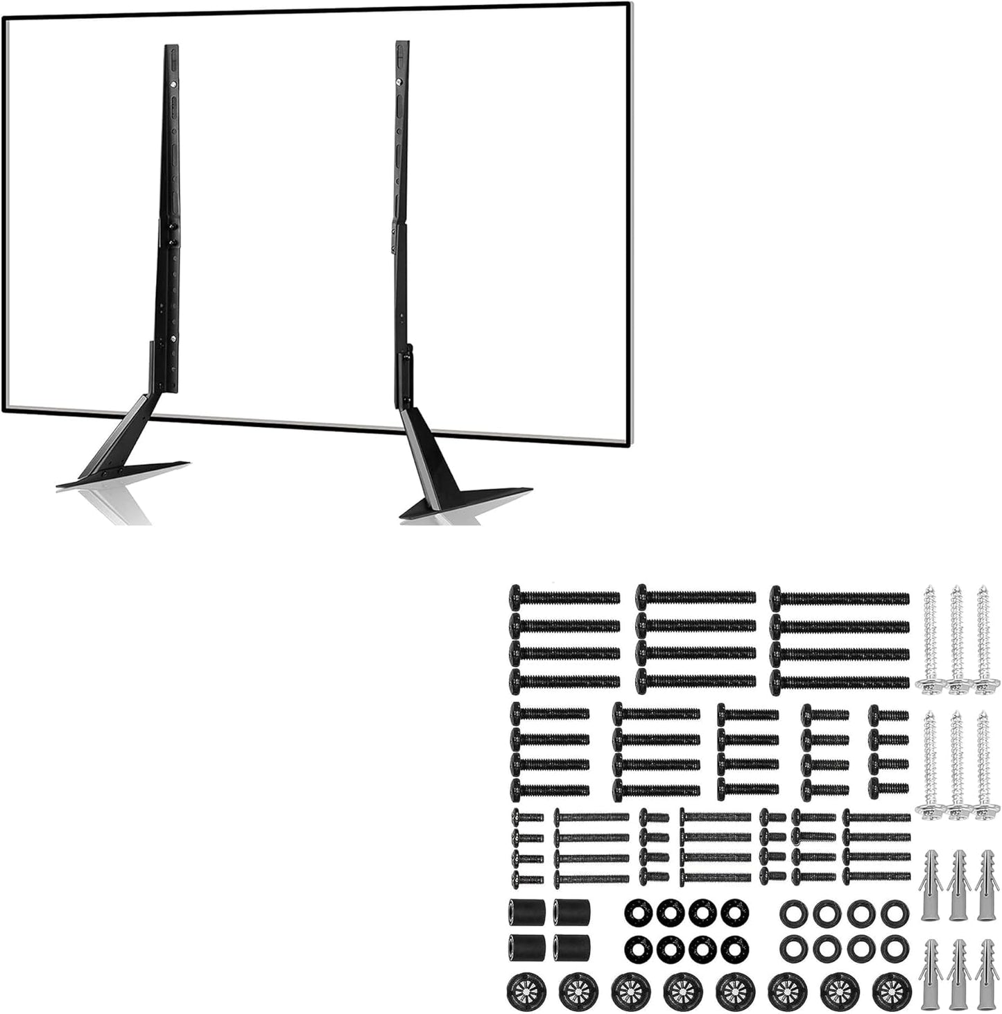 suptek 20-65 100 Universal Tabletop TV Stand for & pcs TV Installation Hardware Kit for Curved TV Bundle