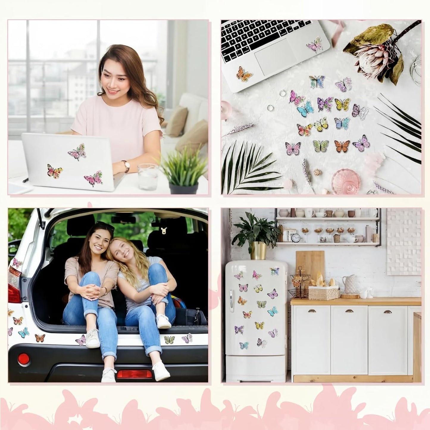 Umigy Butterfly Diamond Art Magnets Kit - 16 Pcs DIY Gem Art for Refrigerator | Spring Home Decor