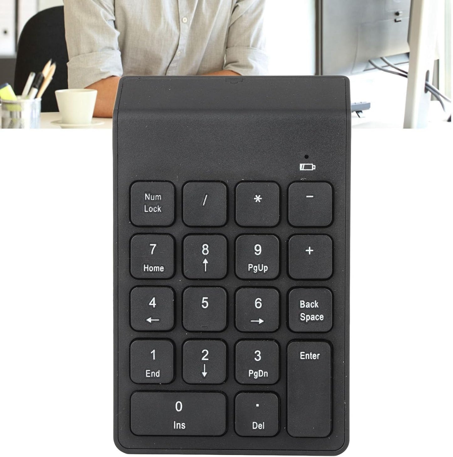 DAUZ 18 Wireless Numeric Keypad, Keys Waterproof Numeric Keypad for Business