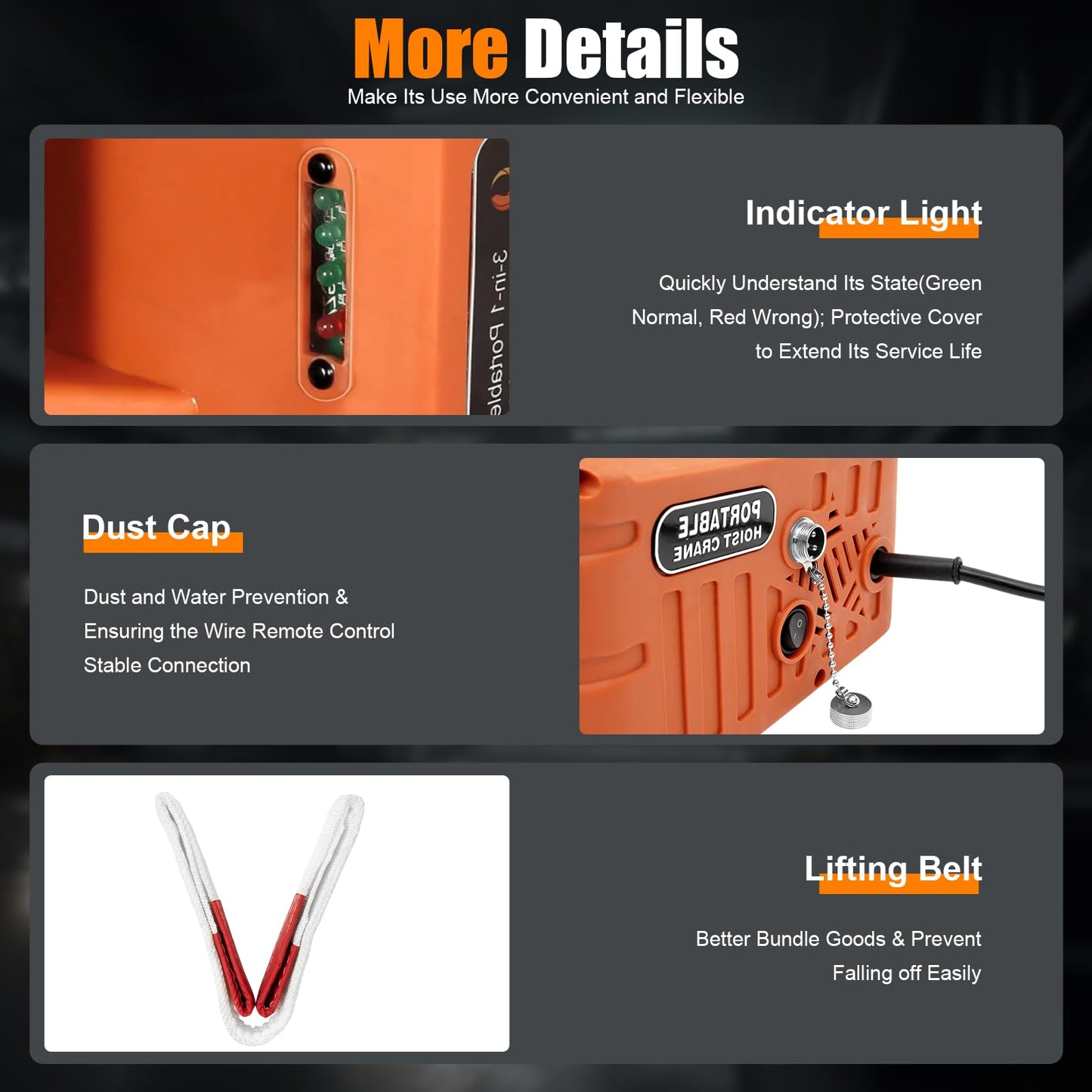 NOLANTISI 3 in 1 Electric Hoist Winch - 2200LBS 38FT 110V Manual, Wired and Wireless Remote Control for Factories, Warehouses, Garages, Etc