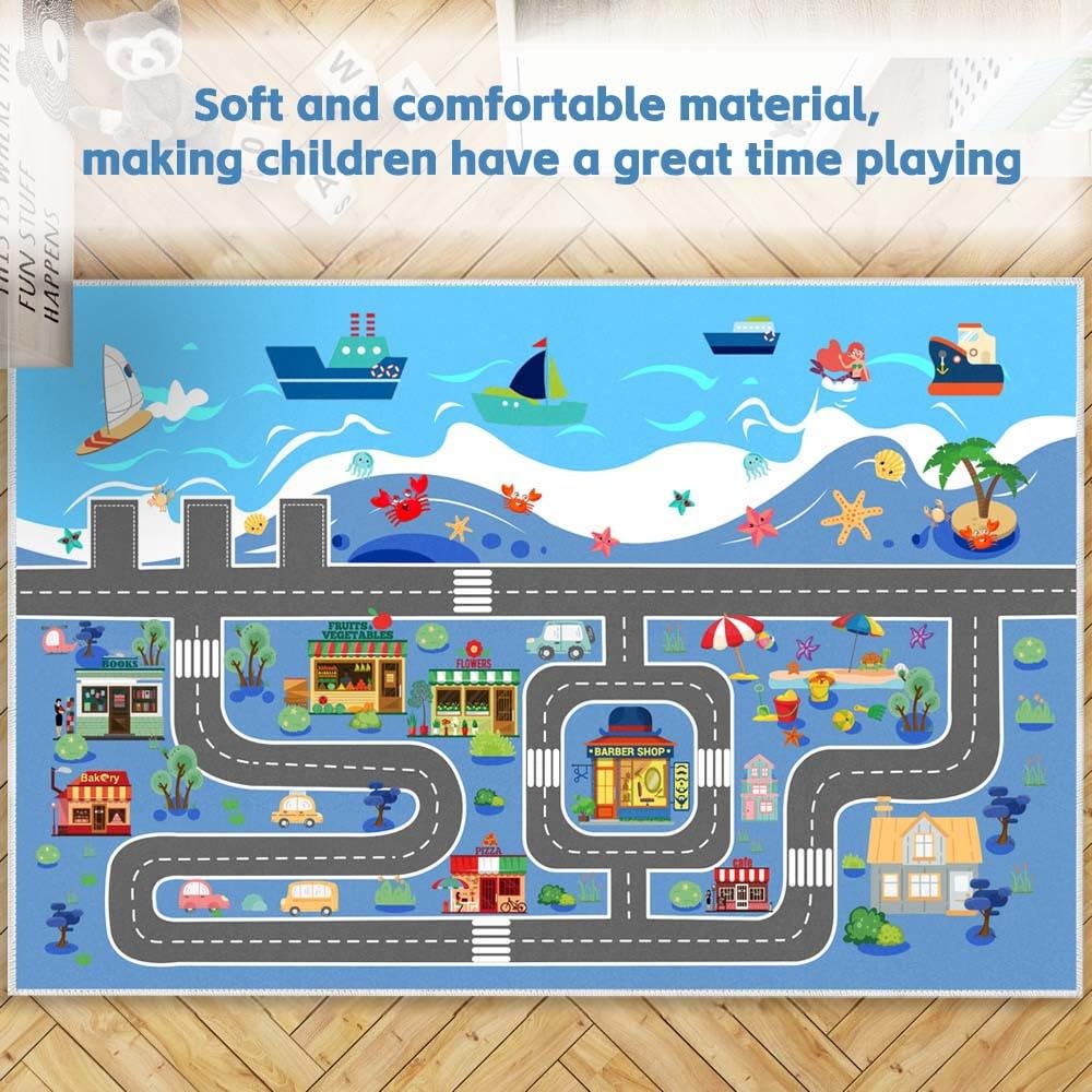 Fuzorise Living Room Rugs, Machine Washable Rug, Easy-to-Clean Rug.