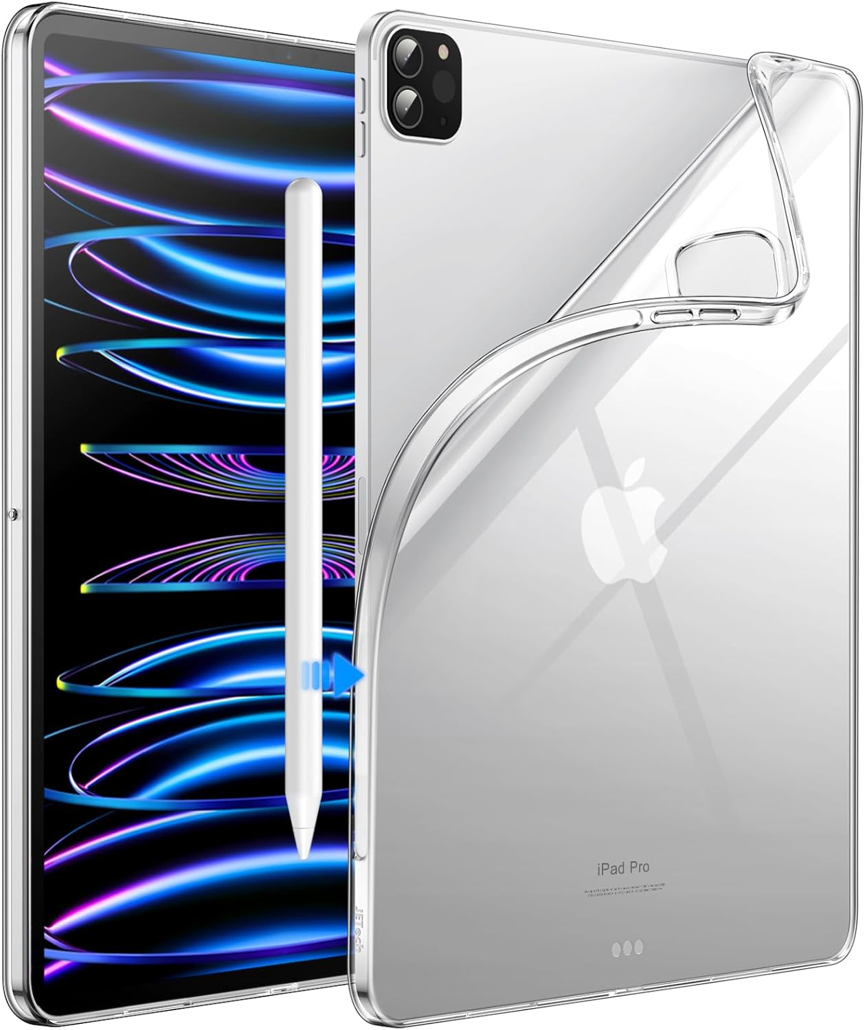 JETech 11-Inch 2022/2021/2020 (4th/3rd/2nd 2nd Case for iPad Pro Model Generation), Soft TPU Transparent Slim