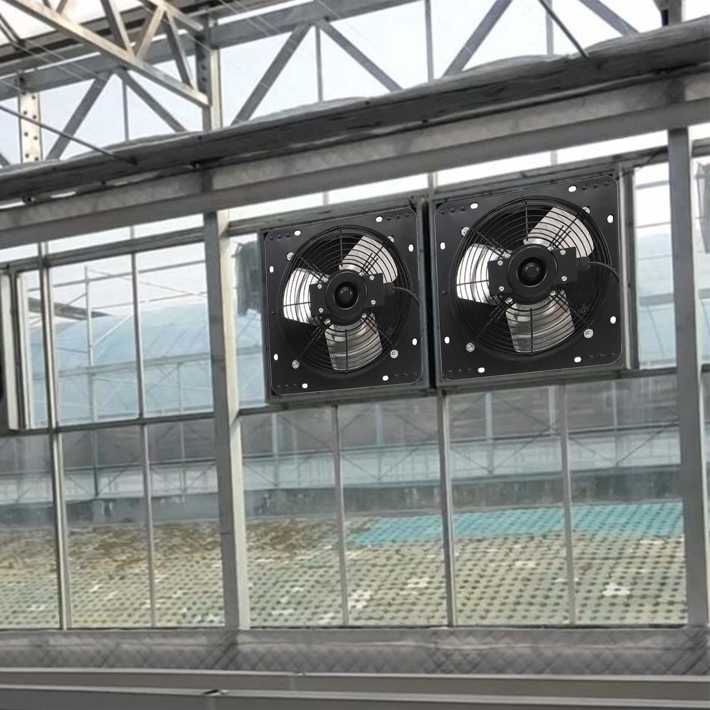 elfinrm 20 Inch Shutter Exhaust Fan, Exhaust Fan Wall Mounted, Suitable for Factories, Basements, Warehouses, Chicken Coops, Car Parks