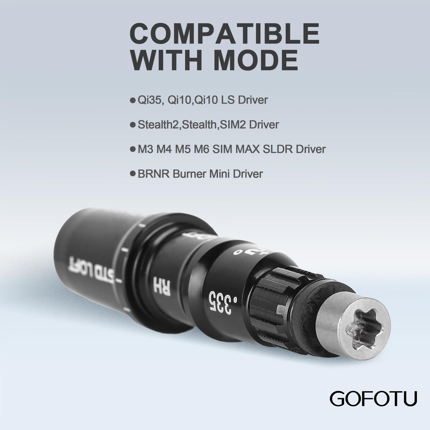 Gofotu Golf Shaft Adapter Sleeve .335 Tip Driver Fairway RH Compatible with Taylormade Qi4D,Qi35,Qi10,M1 M2 M3 M4 M5 M6 SIM SIM2 R15, Stealth2, Stealth,BRNR Mini Driver Black