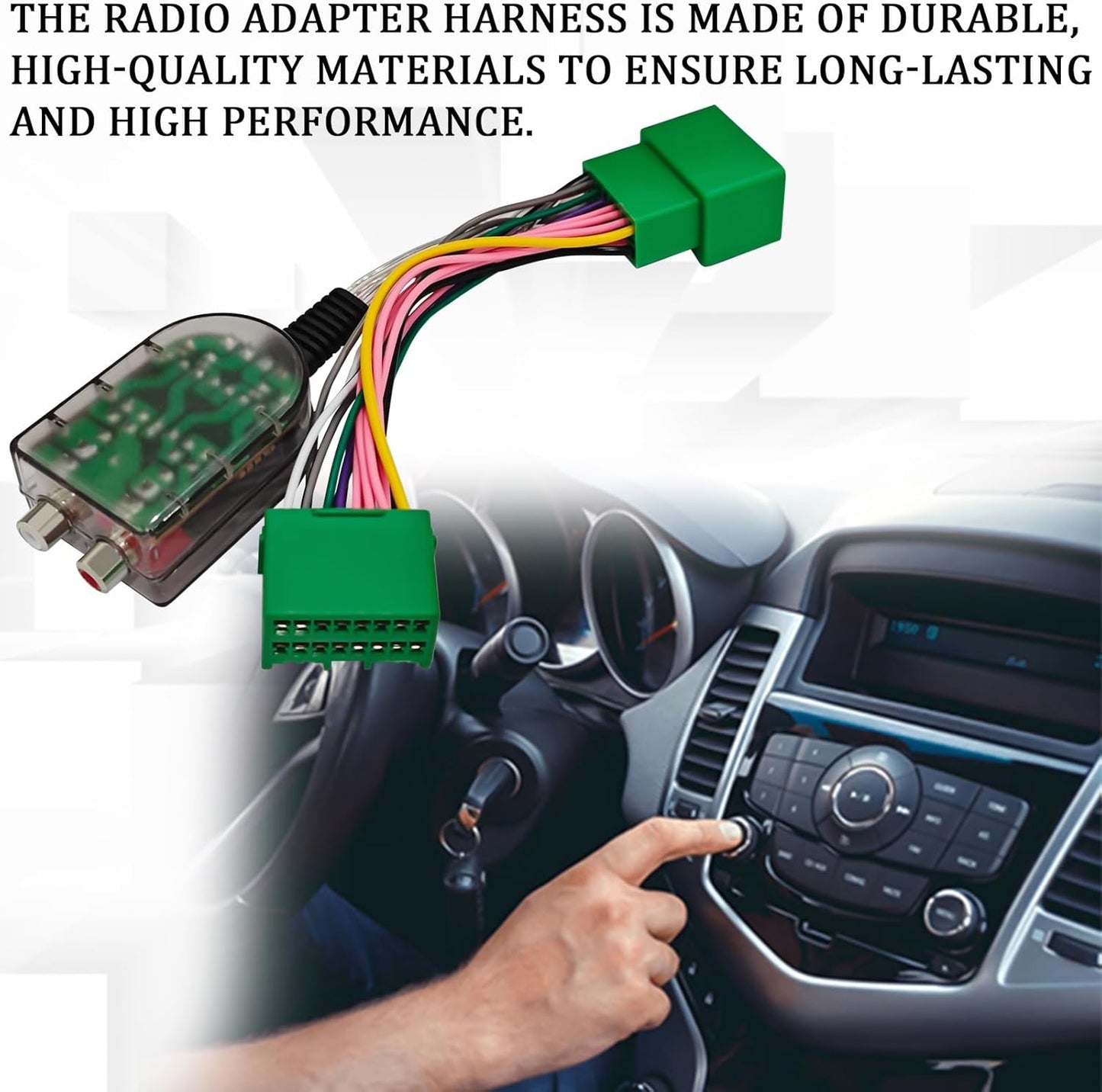 SamWinGear 1500 2500 3500HD Radio Stereo Wiring Harness Add A Subwoofer Amplifier Adapter for Radio System for GM Chevy