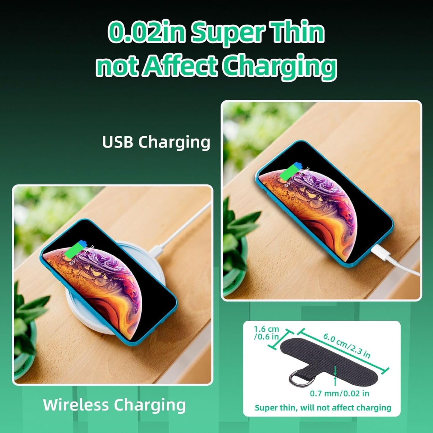 2 4 SEVENKA Adjustable Phone Lanyards, Cell Phone Wrist Straps & Phone Tether Tab with Spring O Ring Clasps, Phone