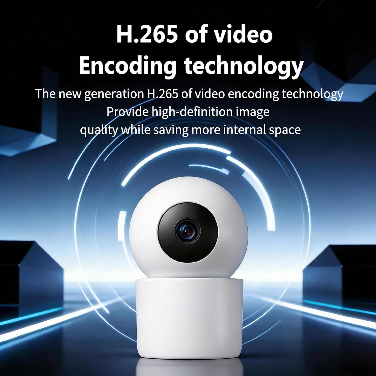 Jinvocloud 2K 3MP, 345 (128G 2 Indoor Pan/Tilt Home Security Mobile Tracking Camera Degree Wireless WiFi Webcam/Monitor