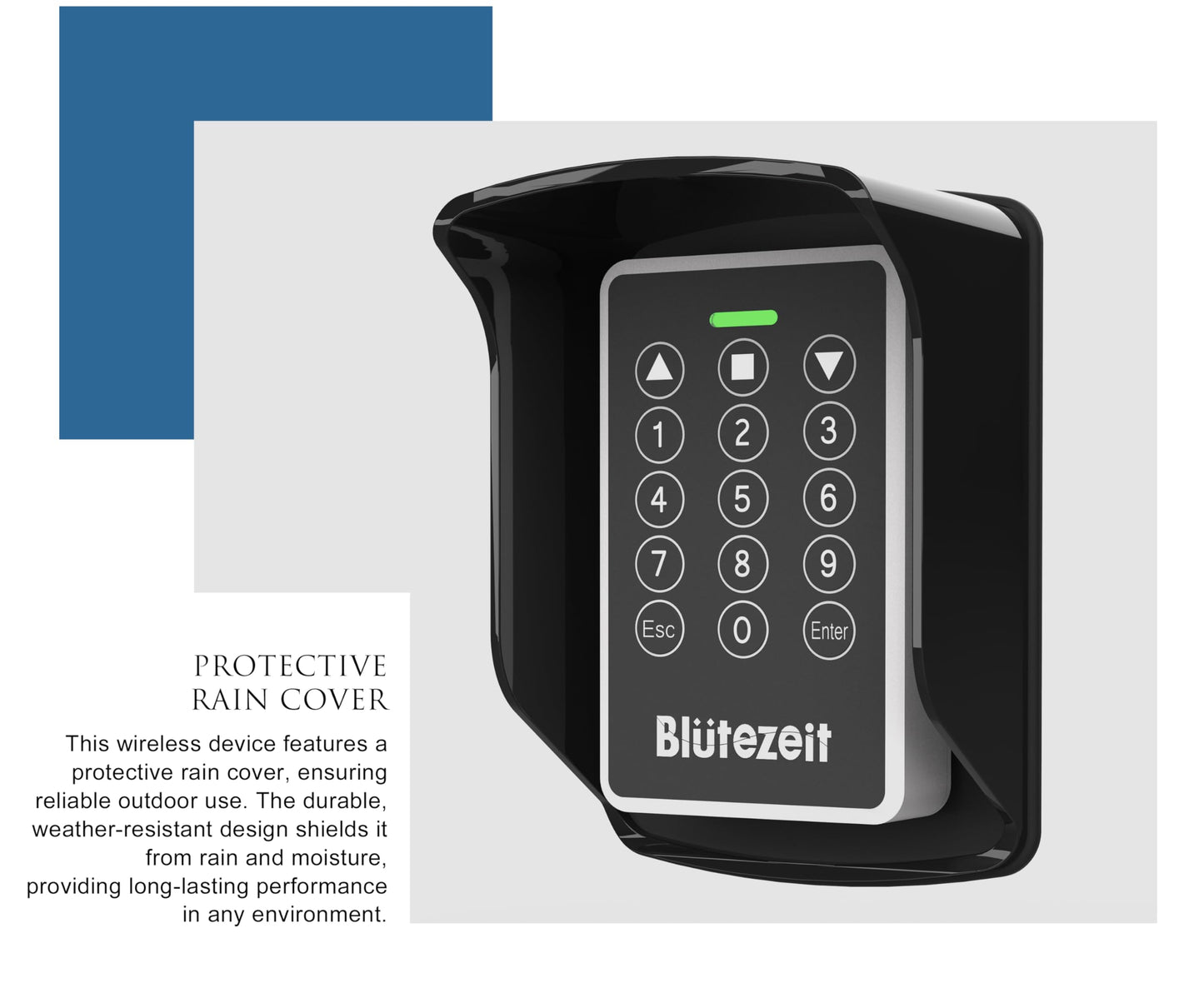 Blütezeit MS650 Solar Swing Gate Opener + Wireless Keypad Bundle – 1760 lb Dual-Arm Operator with Built-in 24 V Battery, 25W Solar Panel & IP54 Keypad