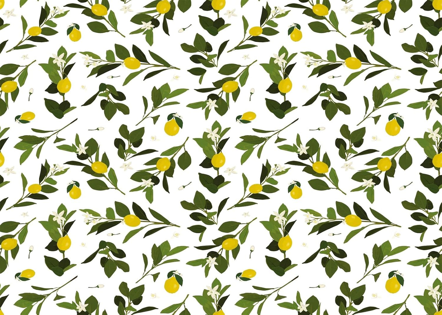 CORFOTO 9x6ft Summer Fabric Lemon Branch Backdrop Yellow Lemons Green Leaves White Flowers Citrus Pattern Photography