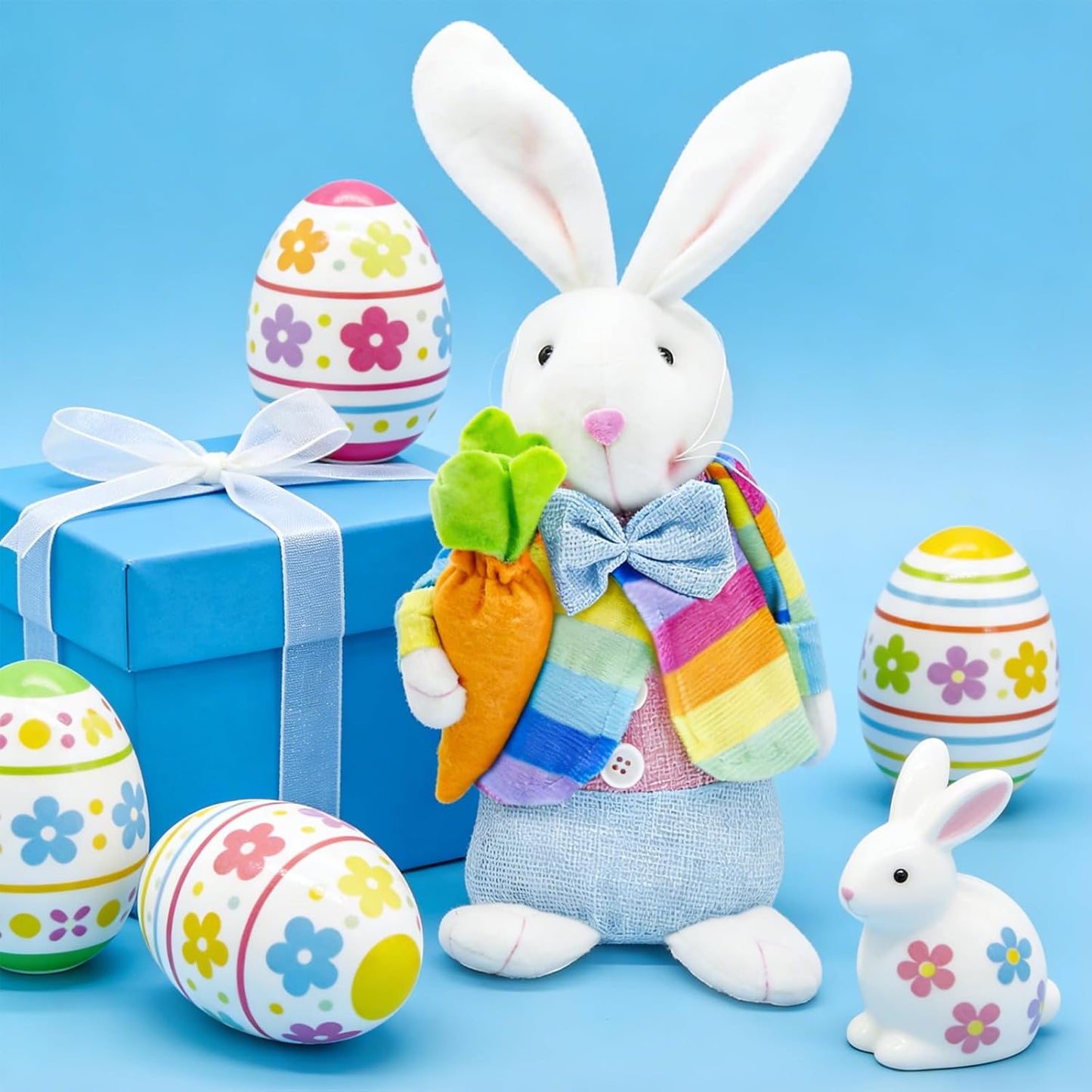 Skiennix Easter Bunny Decorations - Handcrafted Rabbit Ornaments for Home & Party Displays | 2PCS Set