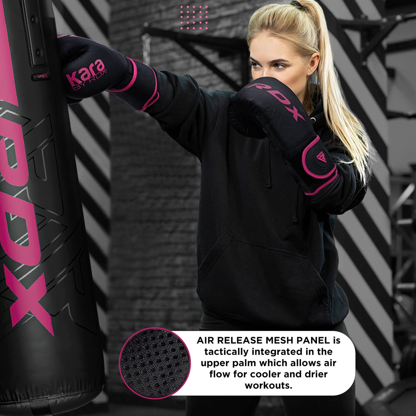 RDX Women Boxing Gloves, Pro Training Sparring, Maya Hide Leather, Muay Thai MMA Kickboxing, Adult, Heavy Punching Bag Focus Mitts Pads Workout, Ventilated Palm, Multi Layered, 8 10 12 14 16 Oz