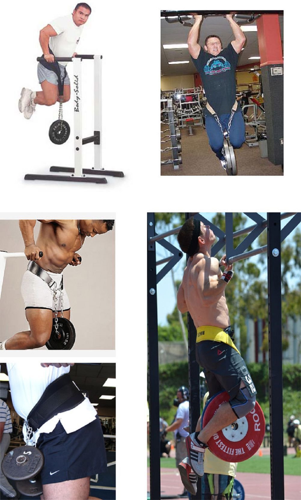 HemeraPhit Pull-up Belt Weighted Dip Belt with Chain Double D-ring Weightlifting Back Support Strap Home Gym Equipment Waist Belt (Double D-ring)