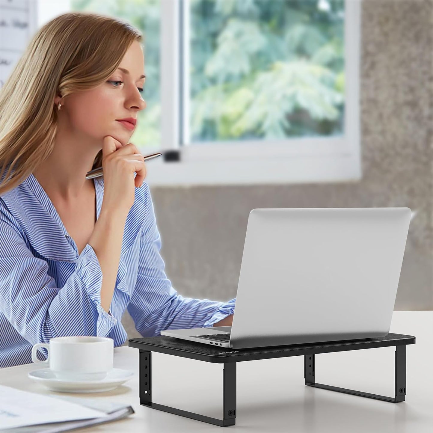 MS01 BESIGN Monitor Stand Riser, Height Adjustable Laptop Stand, Computer Monitor Stand for Monitor