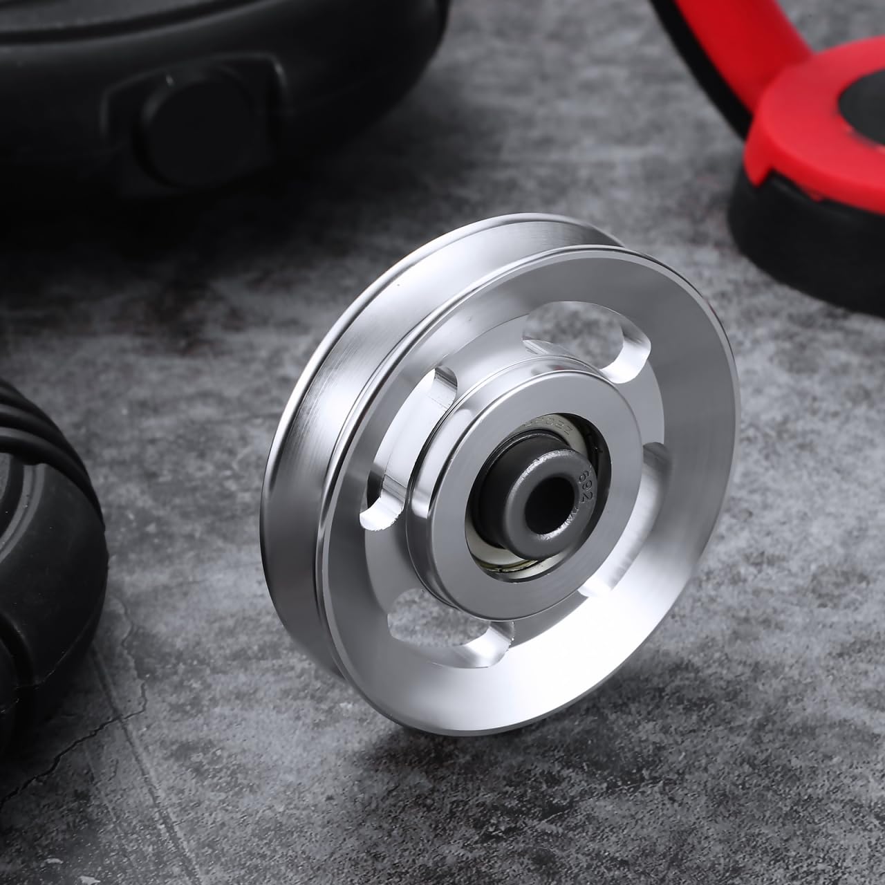 Kichvoe Aluminum Pulley Wheel 3.46 Inch Heavy Duty Gym Pulley for Cable Machines Replacement Exercise Equipment Fitness Accessories