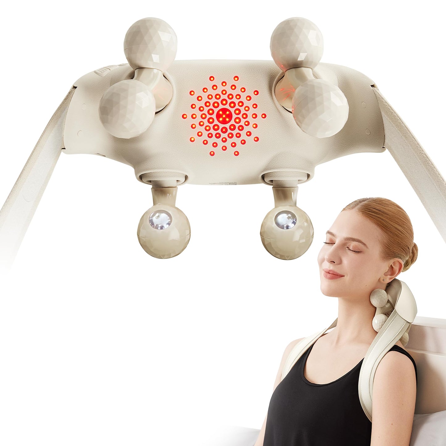 SKG H7 Ultra Neck Massager for Pain Relief Deep Tissue Cordless, Fathers Day Dad Gifts, Shiatsu Shoulder Massager with Heat and Kneading, Massage Tools for Neck Relaxation, FSA Eligible HSA Items
