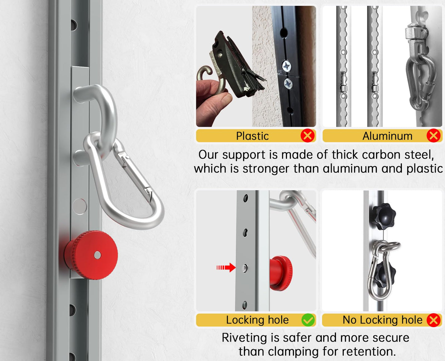 Adjustable Resistance Band Wall Anchor with Automatic Locking Function 80"， Wall Station Anchor for Resistance Bands,Resistance Band Wall Mount System
