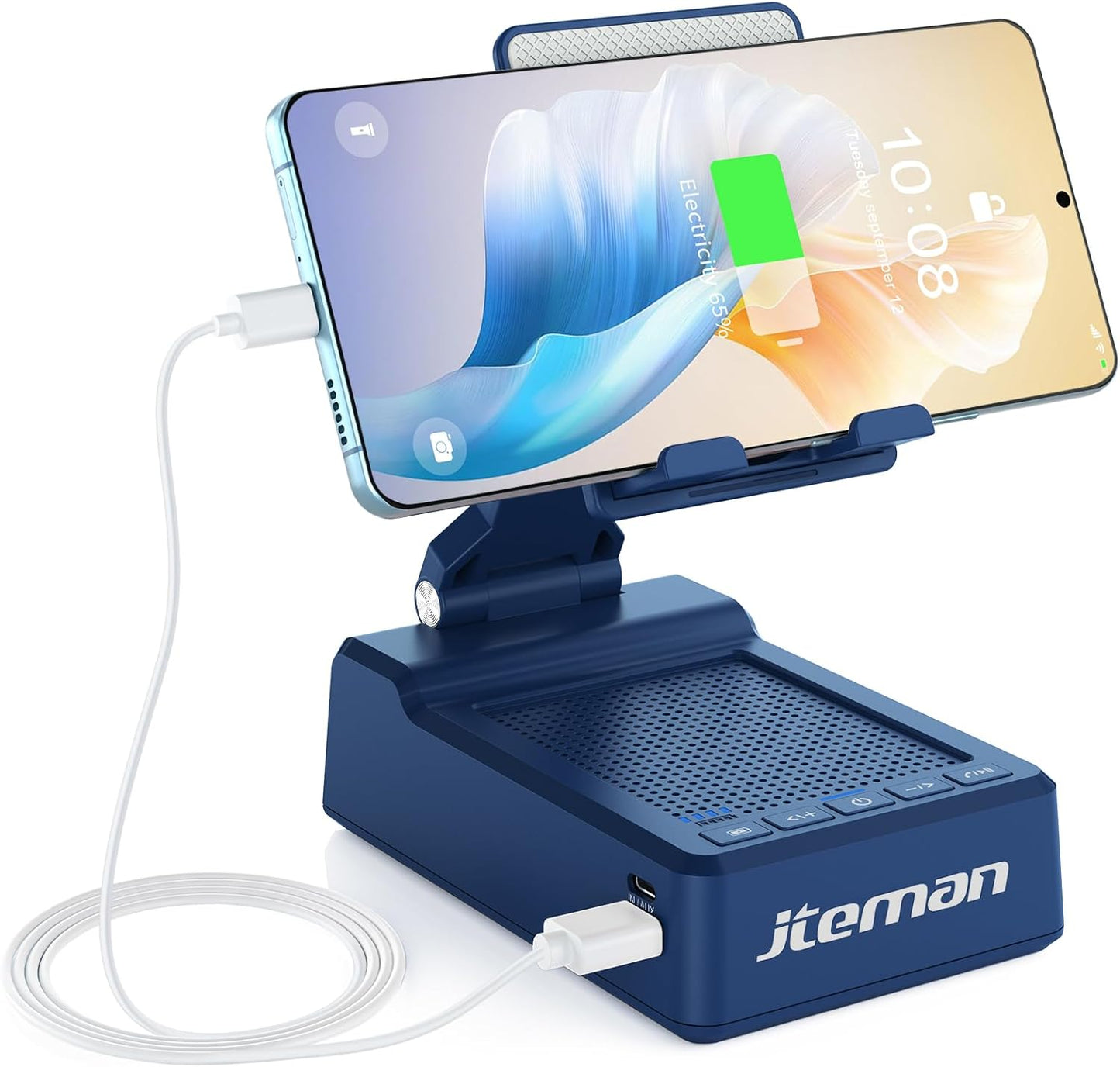 JTEMAN Gifts for Men Women,Cell Phone Stand with Bluetooth Speaker,Cool Tech Gadgets,Unique Birthday Gifts for Men