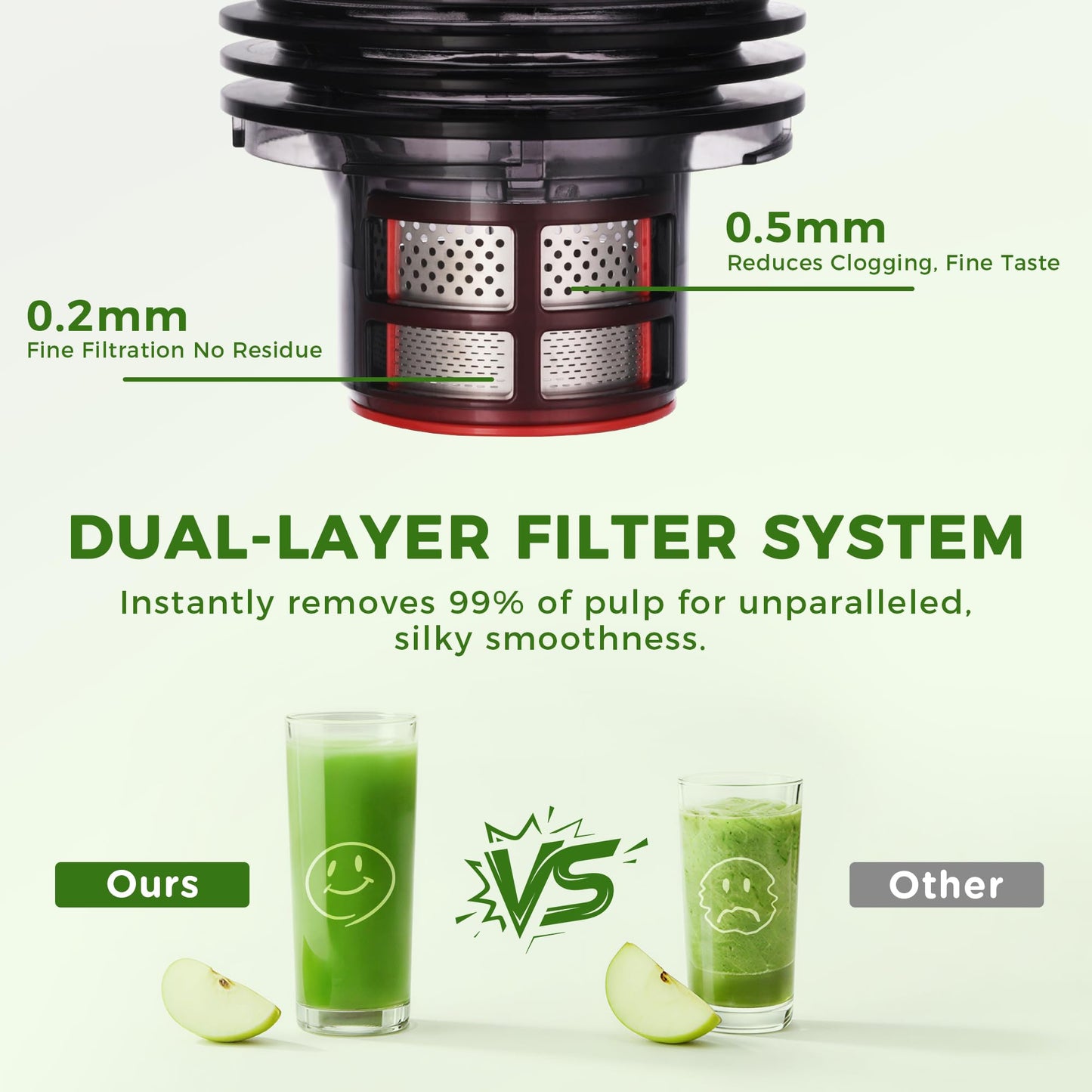 Cold Press Juicer, 5.5inch Wide Feed Chute Slow Juicer Machine, Masticating Juicer for Whole Vegetables & Fruits, Black