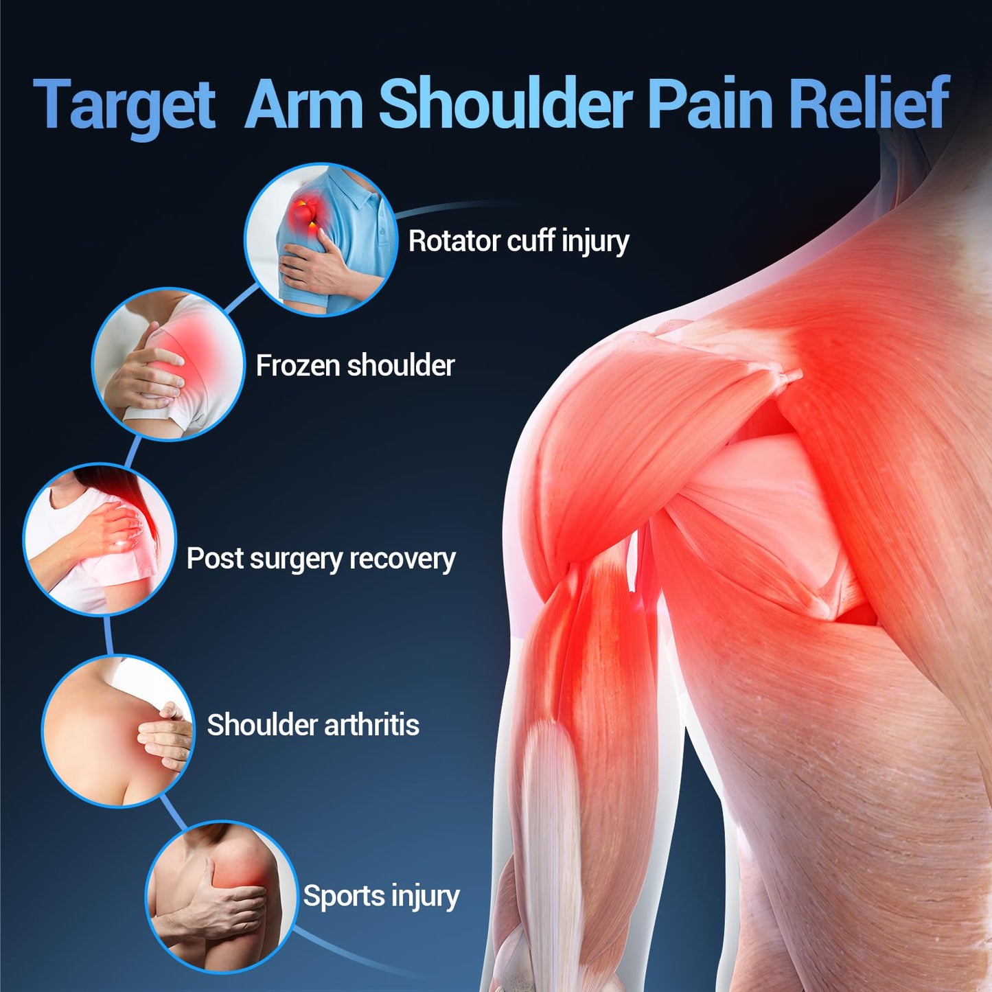 Comfytemp Shoulder Ice Pack Wrap Shoulder Brace Compression Sleeve for Shoulders Pain Relief, 2 Gel Ice Packs for Injuries Reusable, Cold Therapy for Rotator Cuff Recovery, Fathers Day Dad Gifts Men