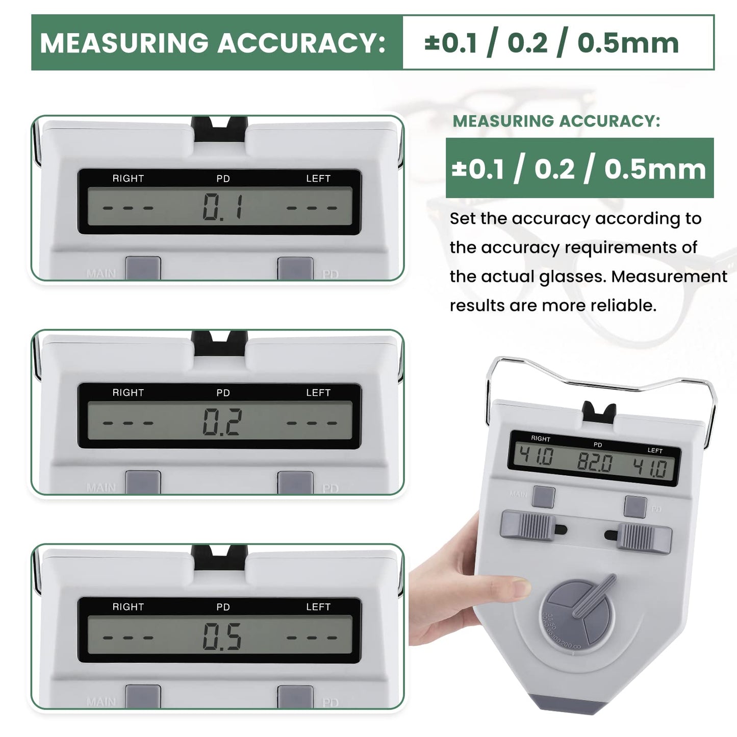 Huanyu Optical Digital Pupilometer 45-82mm Pupil Meter PD Meter and Huanyu Frame Warmer 158-286℉ Eyeglass Frame Heater 600W Bundle