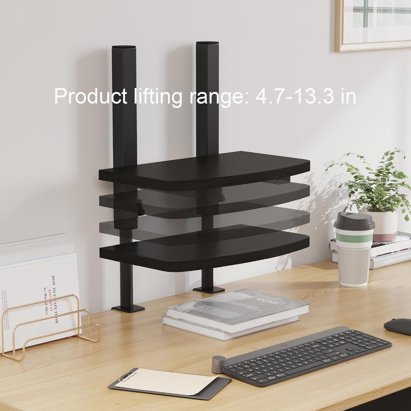 13 30 Inch Setup TigerDad Adjustable Monitor Stand Riser for Desk, Computer Screen Stand for to Flat Screen LCD LED