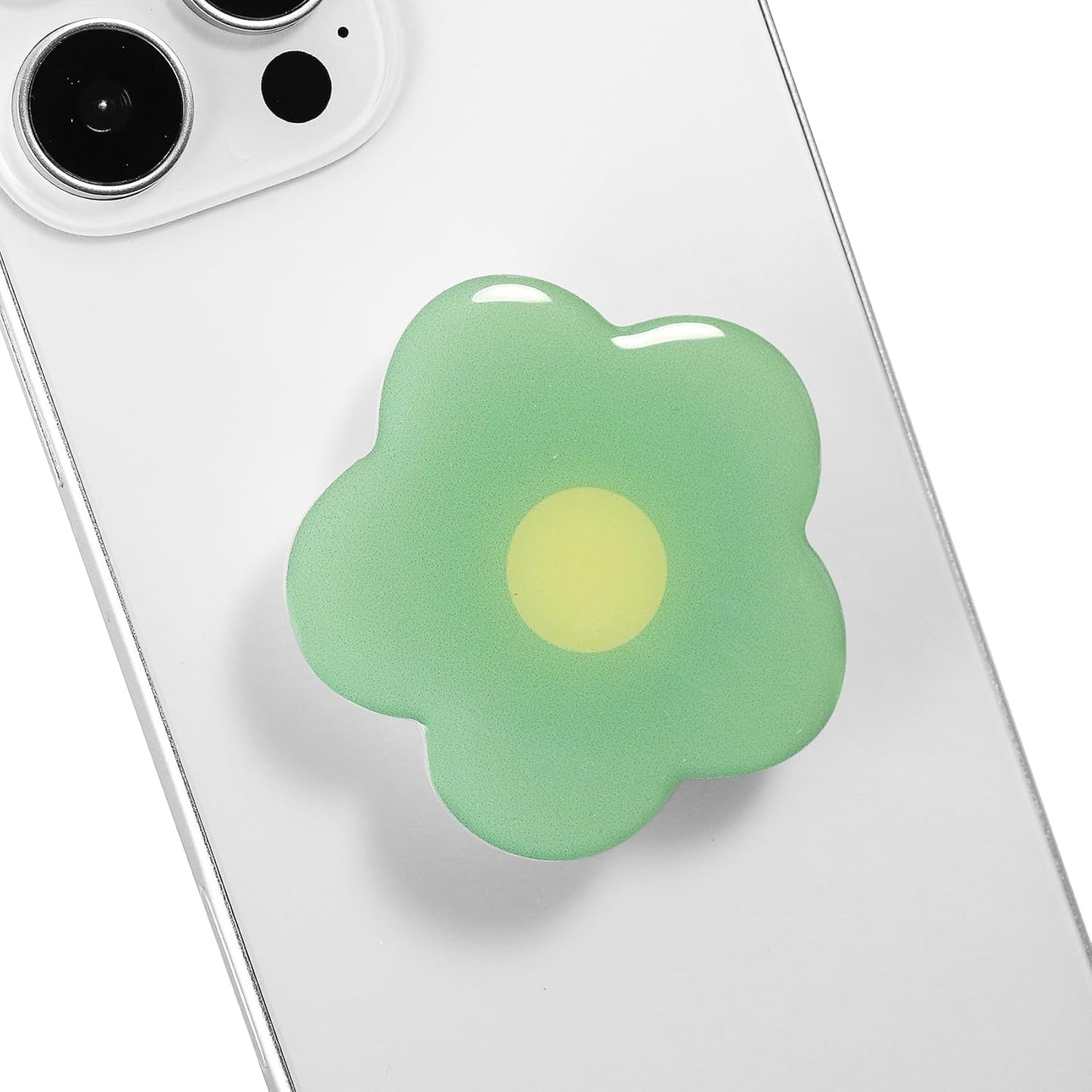 BAGDANTON Cute Flower Series Collapsible Design Phone Grip (Adhesive, Green)