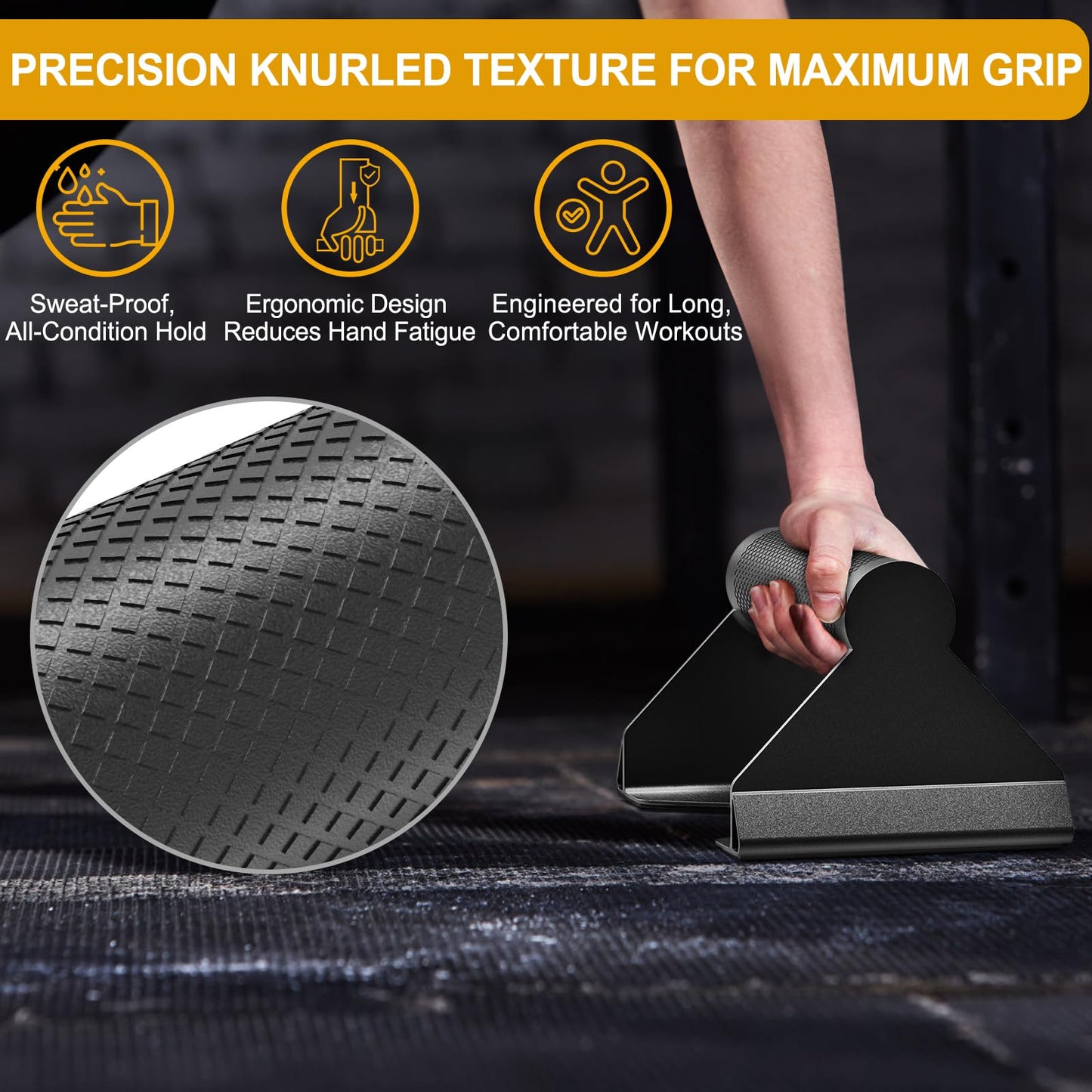 Kipika Push Up Bars, Pushup Stands, Anti-Slip Metal Push Up Handles, Bottom Anti-Slip Pad, Strength Training Equipment, Perfect for Floor Workout Exercise (Metal Grip)