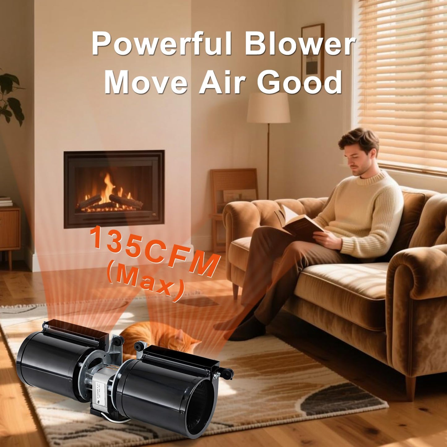 Adviace Fireplace Fan Kit for Regency Wood & Gas Stove, 910-157/P Blower Kit for Regency Fireplace Inserts, Osburn, Nordica, Valley Comfort, Pacific, Rotom R7-RB167 846-515 Blower Replacement