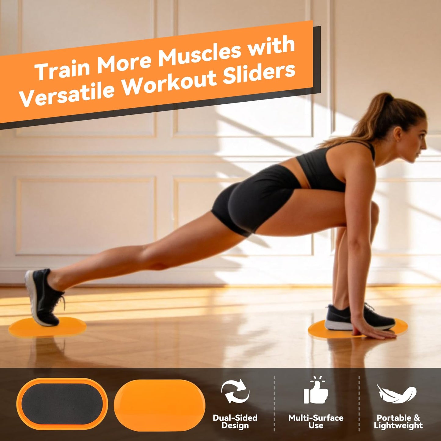 Leapiture 2Pcs Fitness Sliders Yoga Sliding Disks Exercise Sliders Carpet Fitness Disc Training Slider for Working Out, Exercise Sliding Plates for Abdominal Core Strength Training