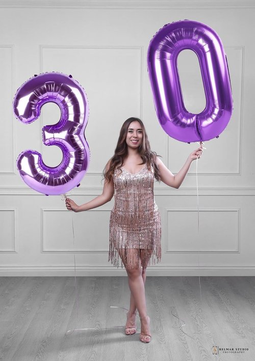 Big Foil 23 Balloon - Purple 40 Inch Number Balloon for 23rd Birthday & Graduation Celebrations
