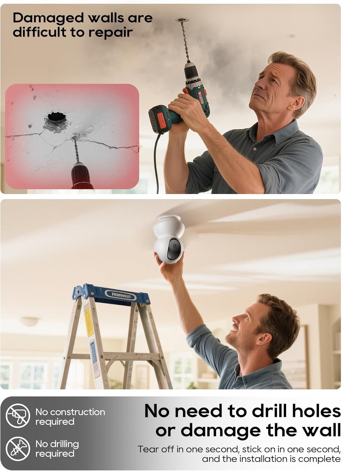 SAPESEHE C200/C210/C220/C230 1/4 Security Wall Mount for Ring Camera & Baby Monitor Mount, Suitable for Tapo and All