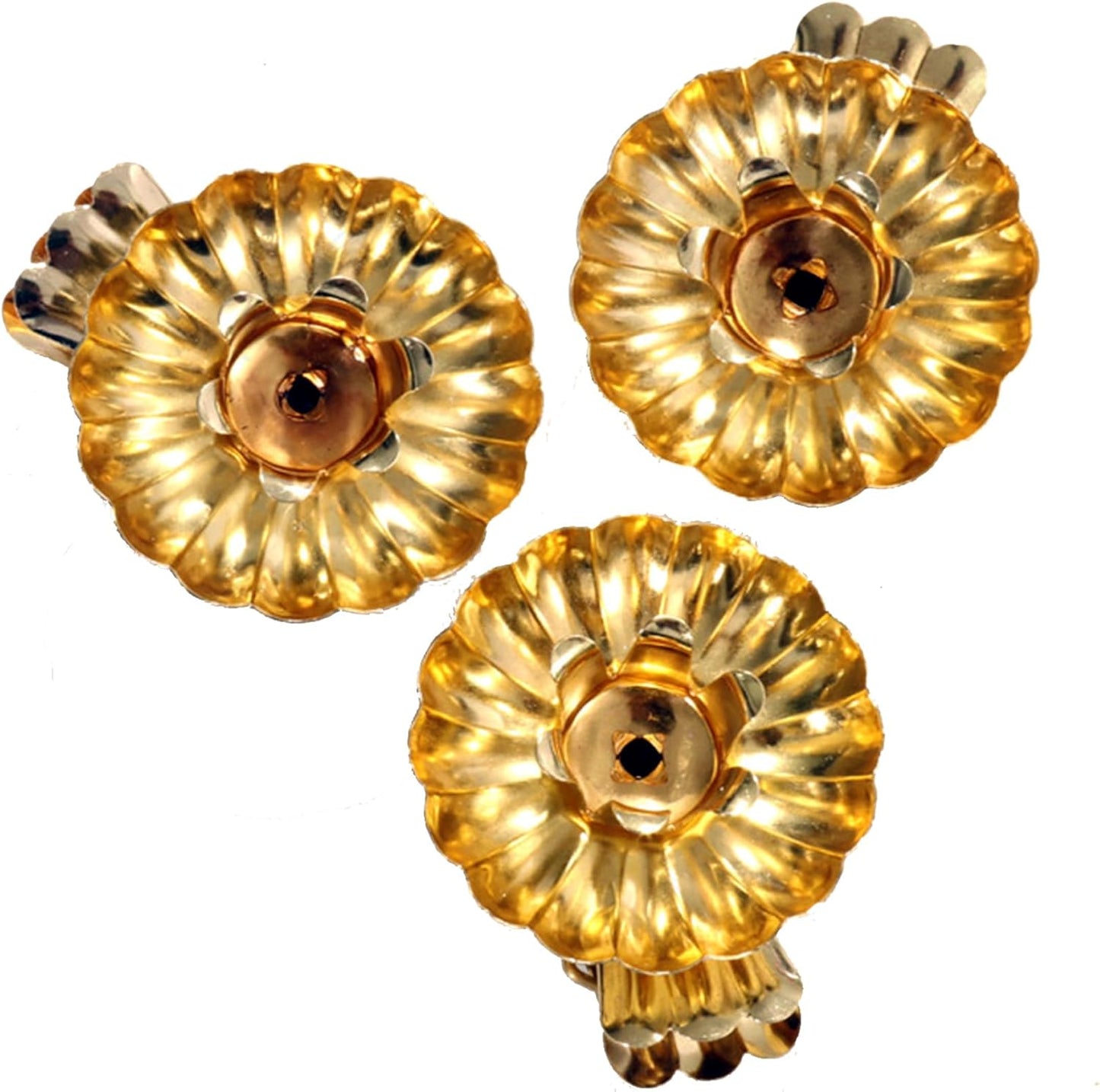 Skiennix Gold Flower-Shaped Candle Holders - 20PCS Clip-On Design for Christmas & Special Events