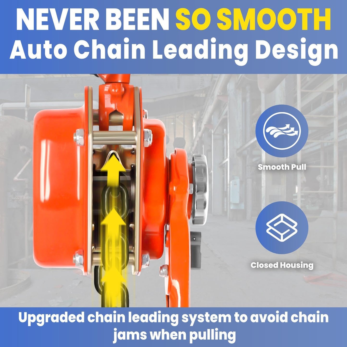 6600lbs Capacity ChainLift, Heavy Duty G80 Steel Lever Hoist with Dual Brake System & 360° Hook, Durable Come Along for Garage and Farm (3Ton20FT)