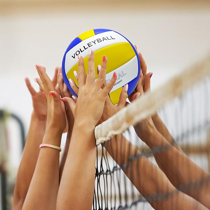 Official Size 5 Soft PU Waterproof Volleyball for boy and Girl and for Adult Indoor Outdoor Beach Training Ball and Game Ball or Beginner Teenager
