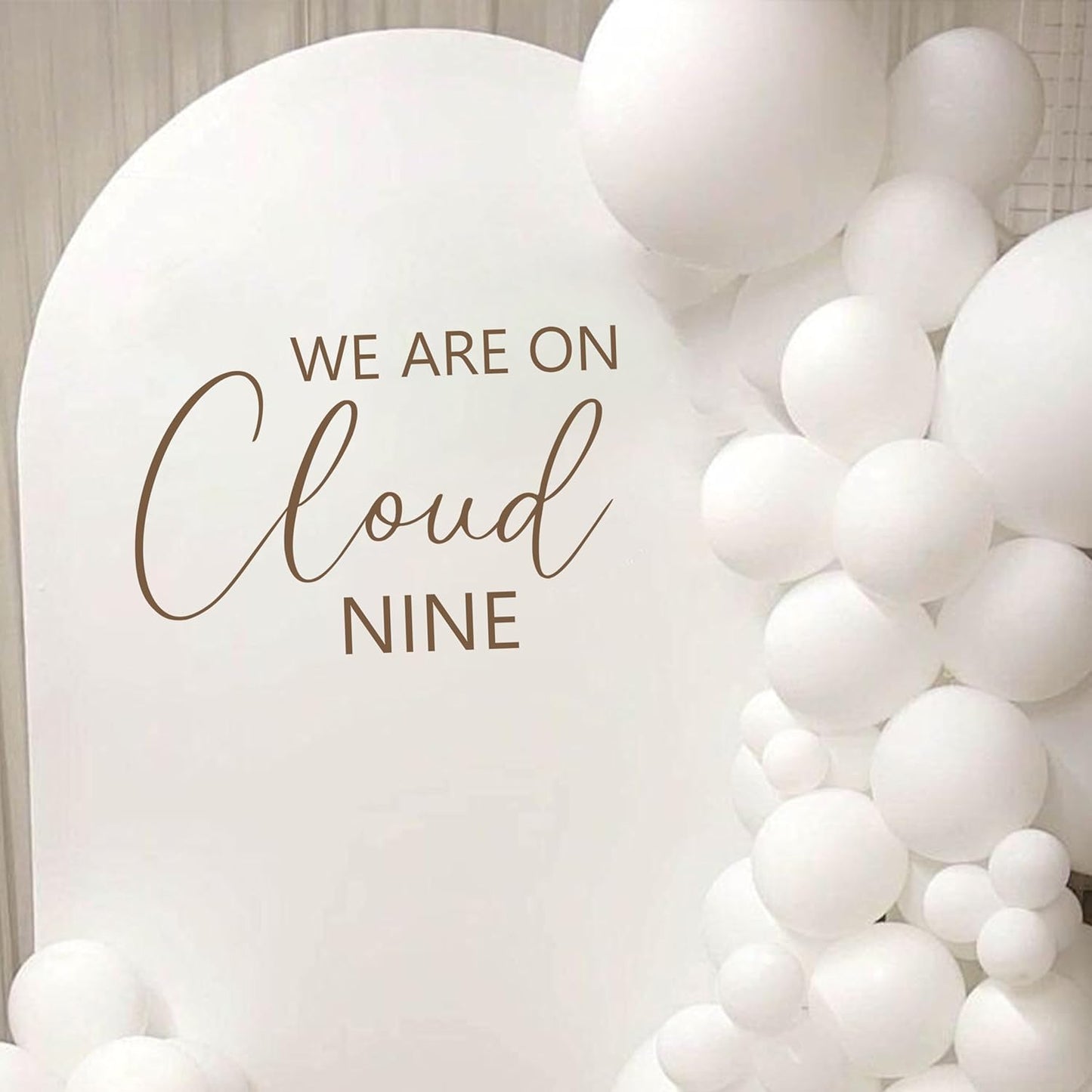 On Cloud Nine Wall Decal - Baby Shower & Bachelorette Party Decor | Engagement Photobooth Backdrop