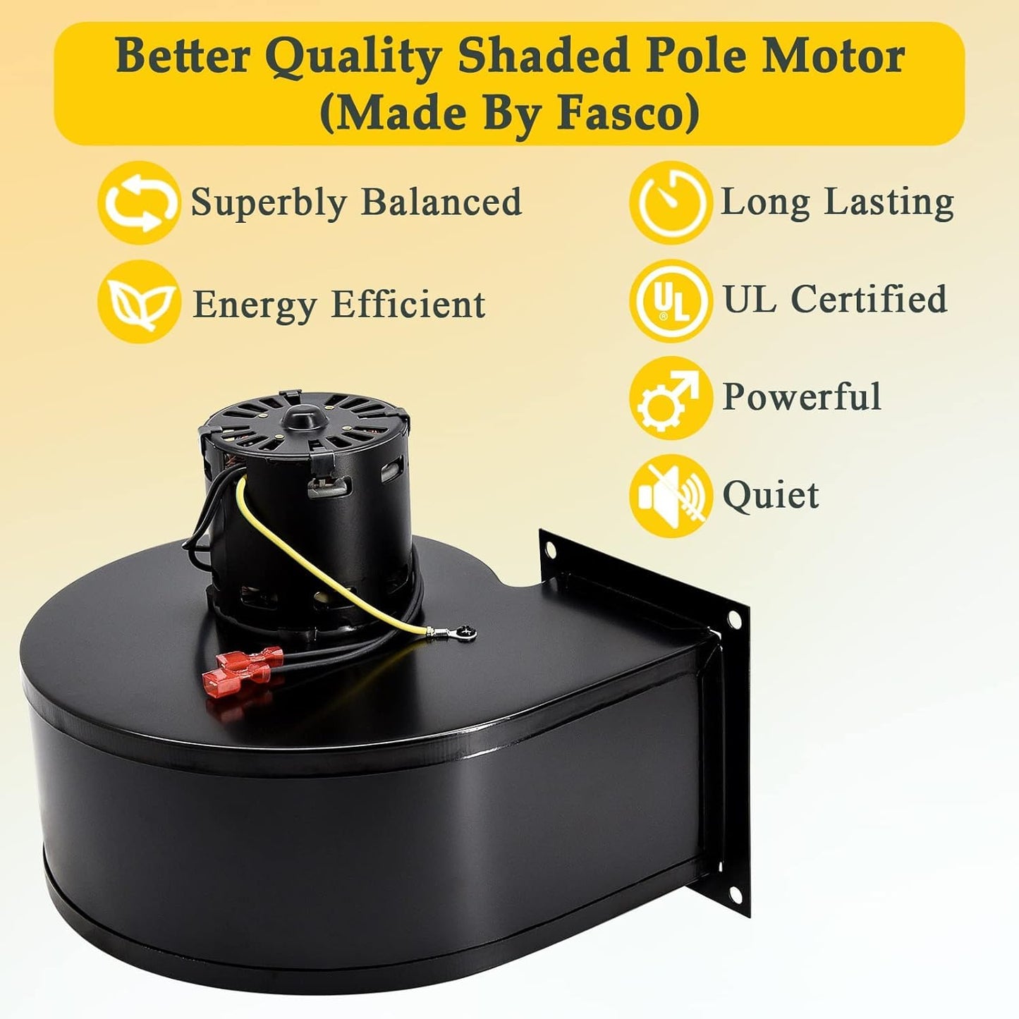 Criditpid PU-076002B Exhaust Blower & PU-4C447 Convection Blower Fan Kit for Englander 25-PDV, 55-SHP22, 55-TRP22 Pellet Stoves.