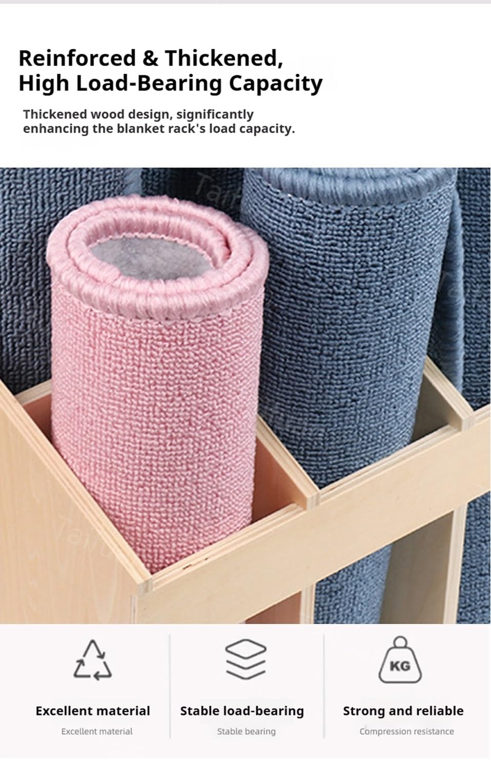Floor Yoga Mat Rack Wood - Holds 12 Mats, Large Home Gym Yoga Mat Storage Holder, Foam Roller and Carpets Storage Organizer for Kindergarten
