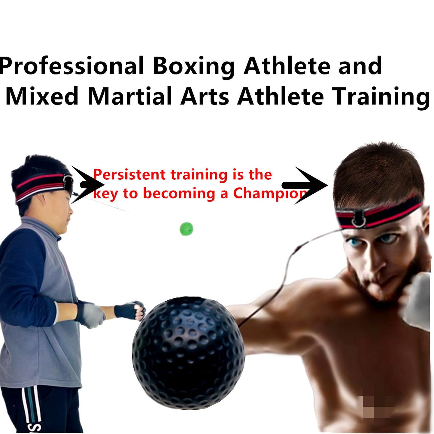 KANGHUANG Reflex Balls Boxing Headband Set for MMA Boxing Kickboxing Training Reaction Ball Kit Includes 4 Different Levels Balls+4 Elastic Headbands+4 Spare Lines+4 Gloves for All People
