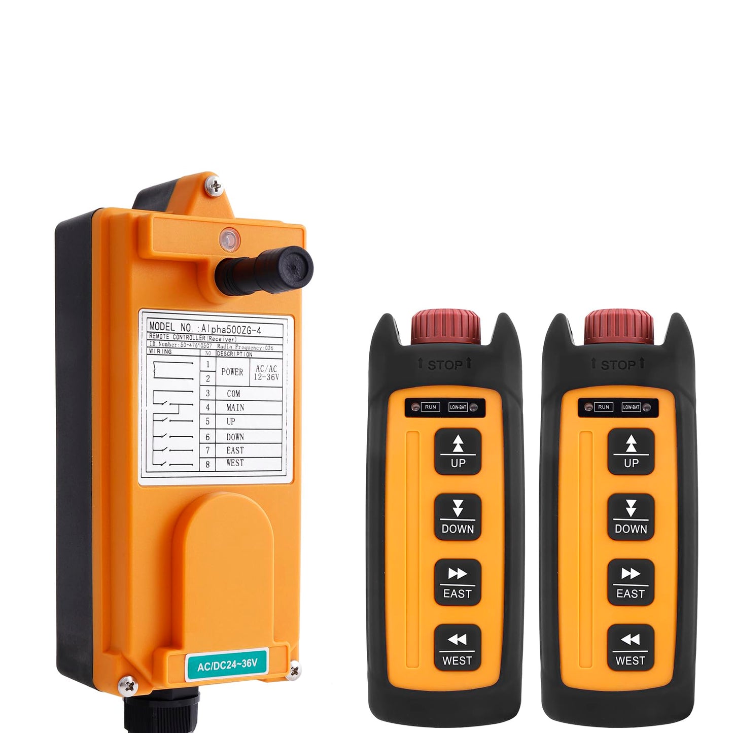 Wireless Overhead Hoist Crane Remote Control Mini 4-Channel 220V 380V Industrial Crane Winch Lift Radio Remote Controller Transmitters and Receiver