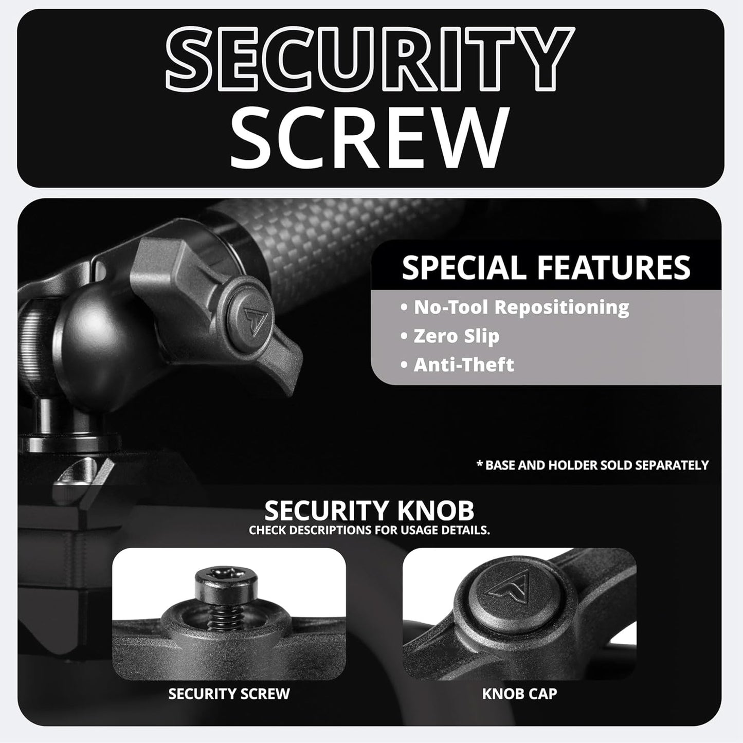 5" 20mm 20 20mm Tackform Long Ball and Socket Arm DuraLock Series Carbon Fiber Arm | Dual Sockets with Optional