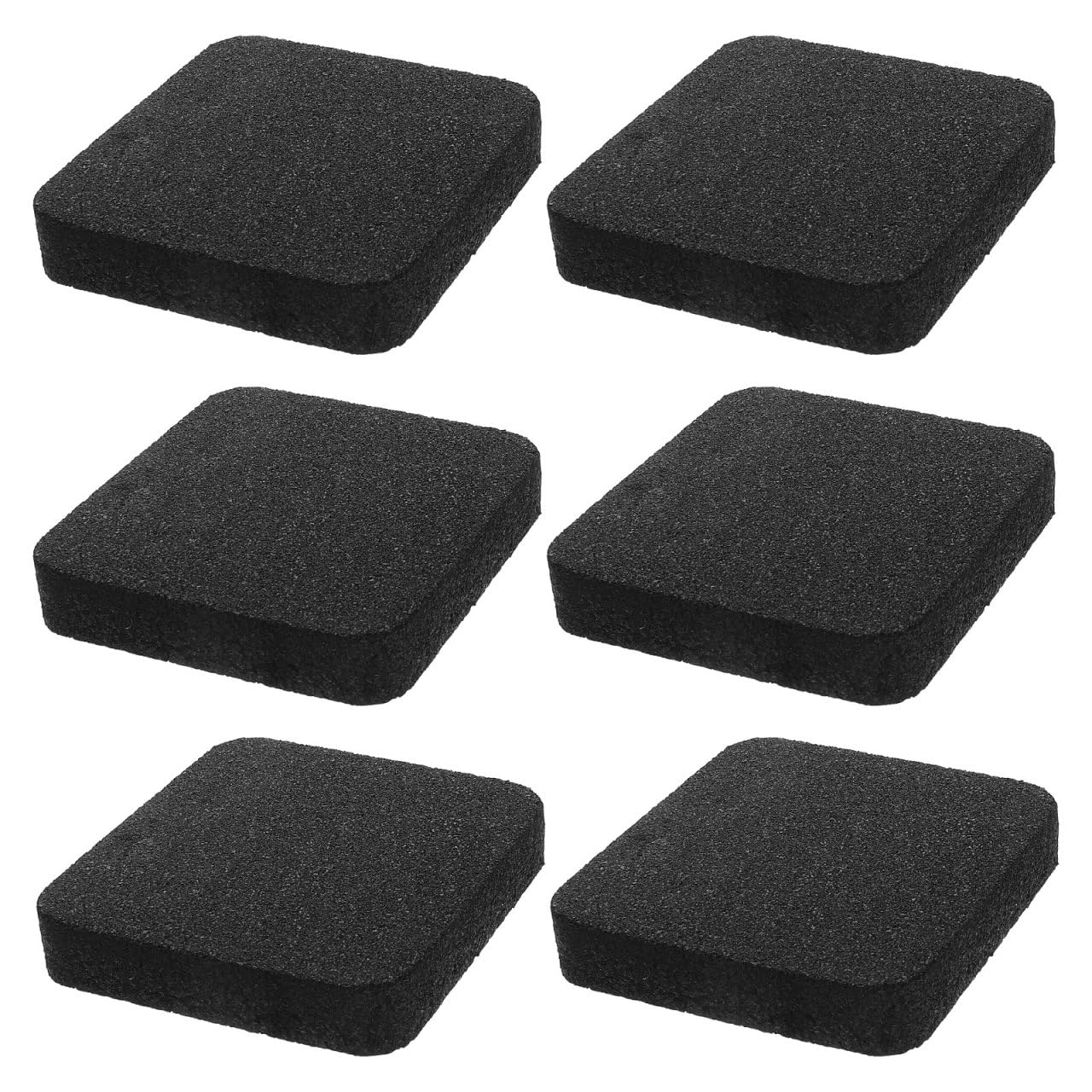 Alasum 6Pcs Treadmill Vibration Isolation Pads Rubber Anti-Vibration Mat Thickened Shock Absorbing Floor Protector for Home Gym Fitness Equipment Noise Reduction Mat