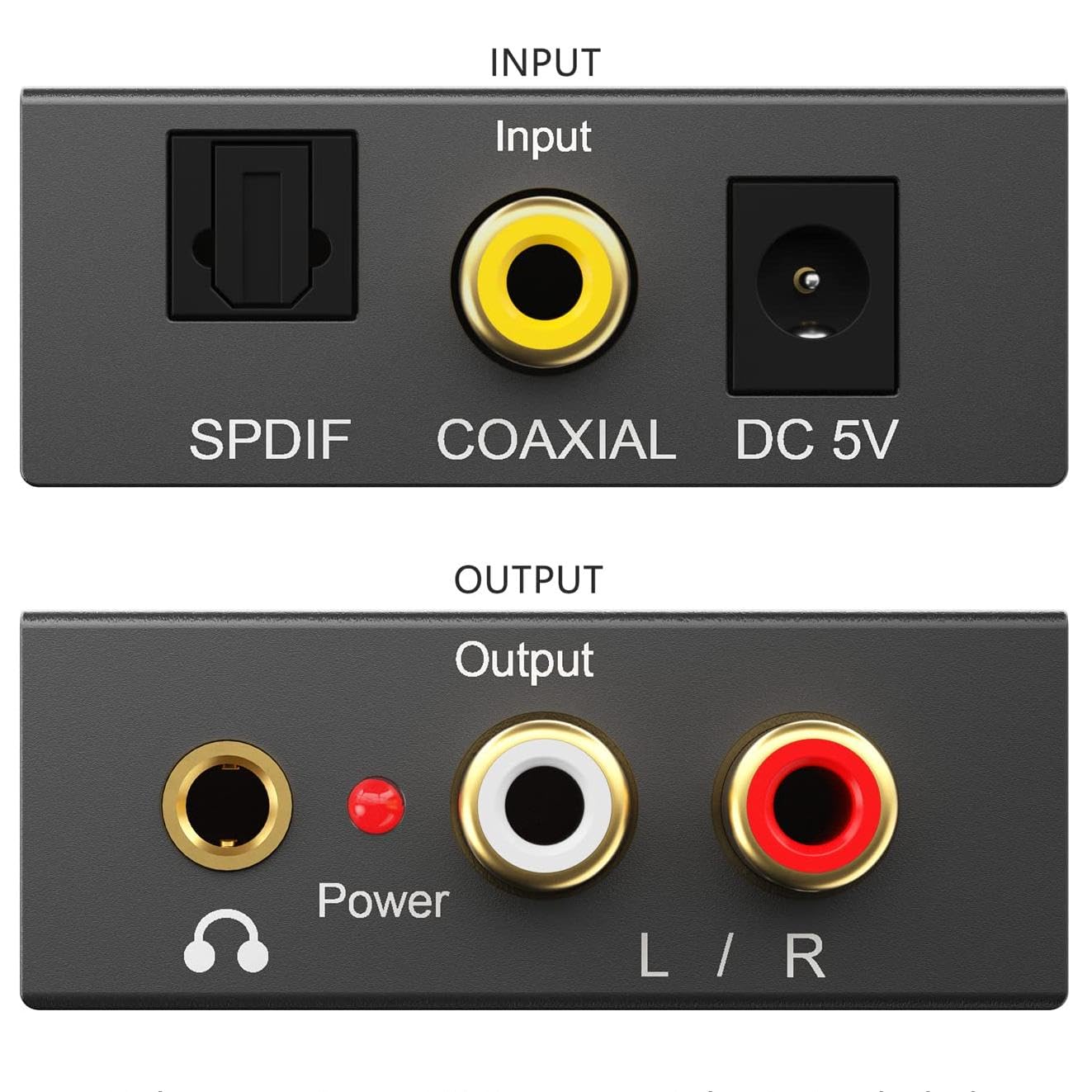 MICROWARE 192KHz, 3.5mm PS4 Digital to Analog Audio Converter DAC Digital SPDIF Coaxial Optical Convert to L/R RCA