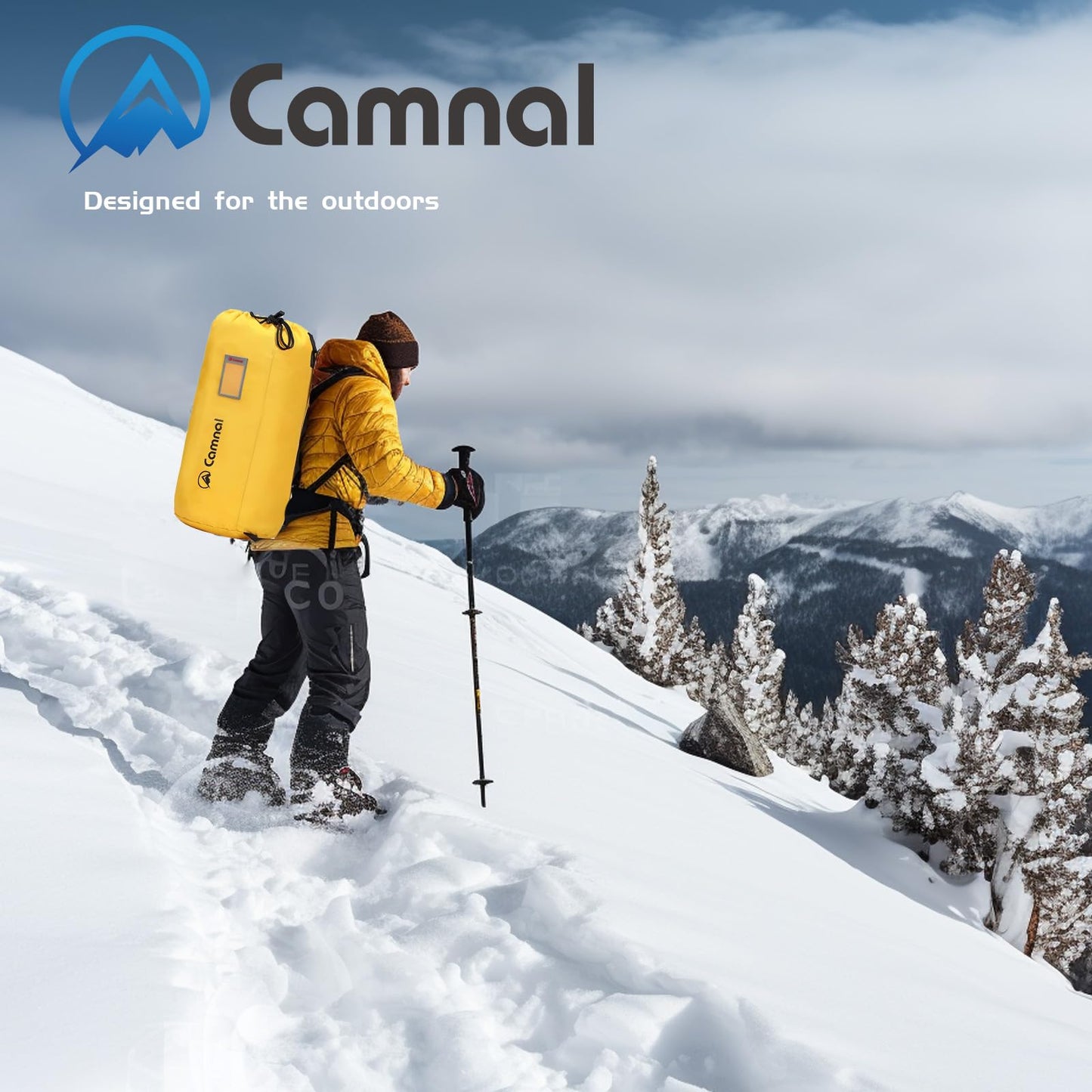 CAMNAL Large Capacity Arborist Throw Bag, Waterproof Folding Shoulder Backpack with Tightness and Carry Straps, Climbing Gear Bag (85ft)