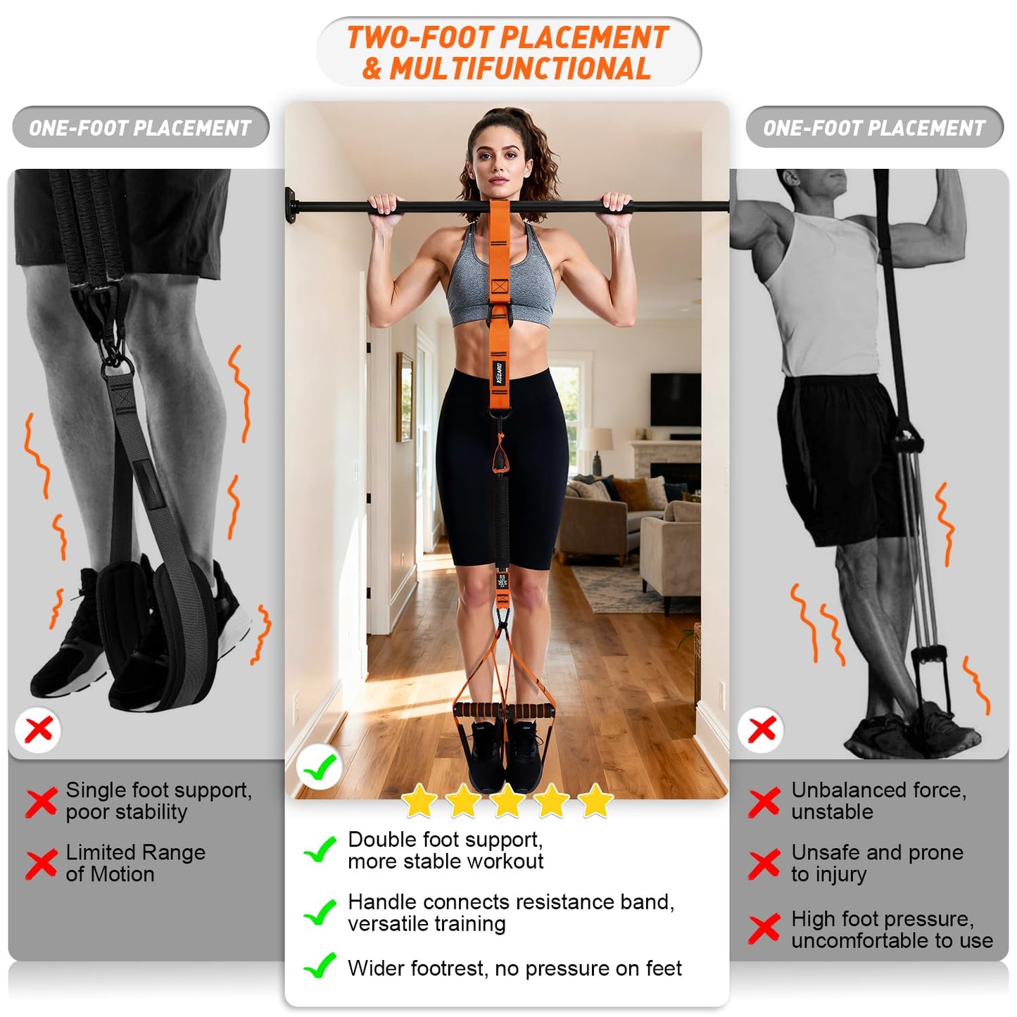 Pull Up Assistance Bands for Women, Heavy Duty Resistance Bands with Handles, Exercise Band with Door Anchor, Workout Band Set for Pull Up Bar, Full Body Sculpting,Muscle Training, Recovery, Home Gym
