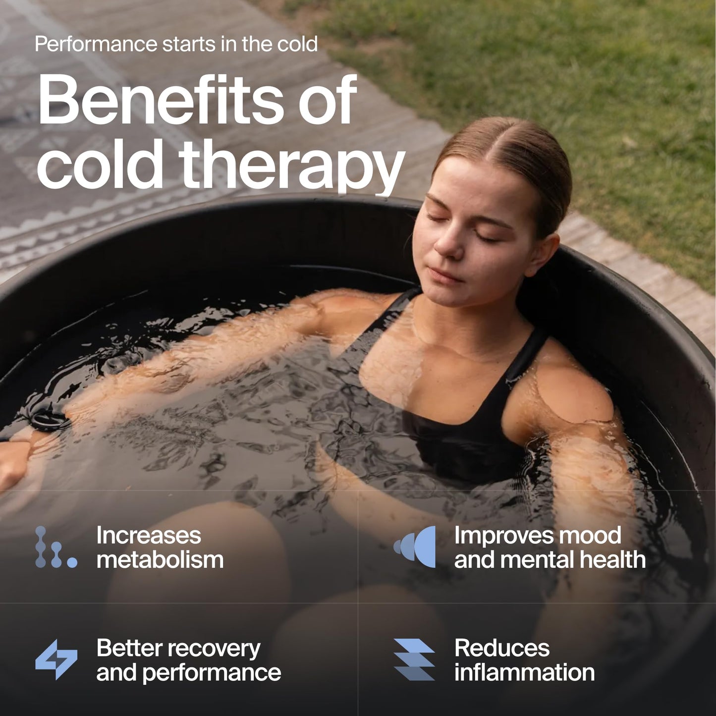 Ice Barrel 300 Cold Plunge Tub with Maintenance equipment – Portable Ice Bath Barrel with Water Treatment, Water Thermometer, Cleaning Soap, Cleaning Brush & Mesh Net for Cold Therapy