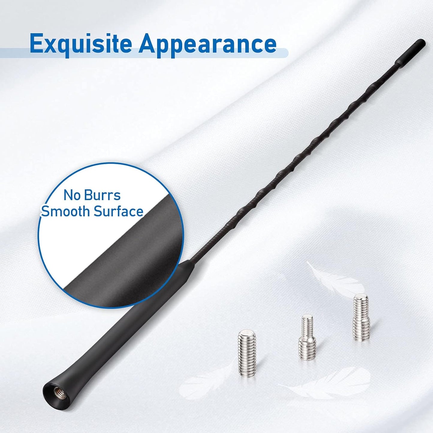 Eightwood 16 inch M4 M5 M6 Car Antenna Replacement (Only for Roof-Mounted), AM FM Universal Roof Mount Car Radio