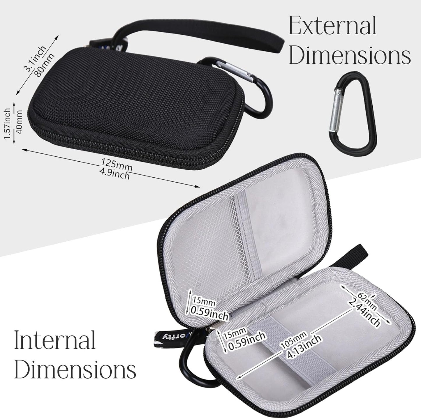 worfty H2/ F20/ M30 MP3 Carrying Case for HiFi Walker SnowSky/FiiO Echo MINI/Surfans MECHEN HiFi Music Player(Case