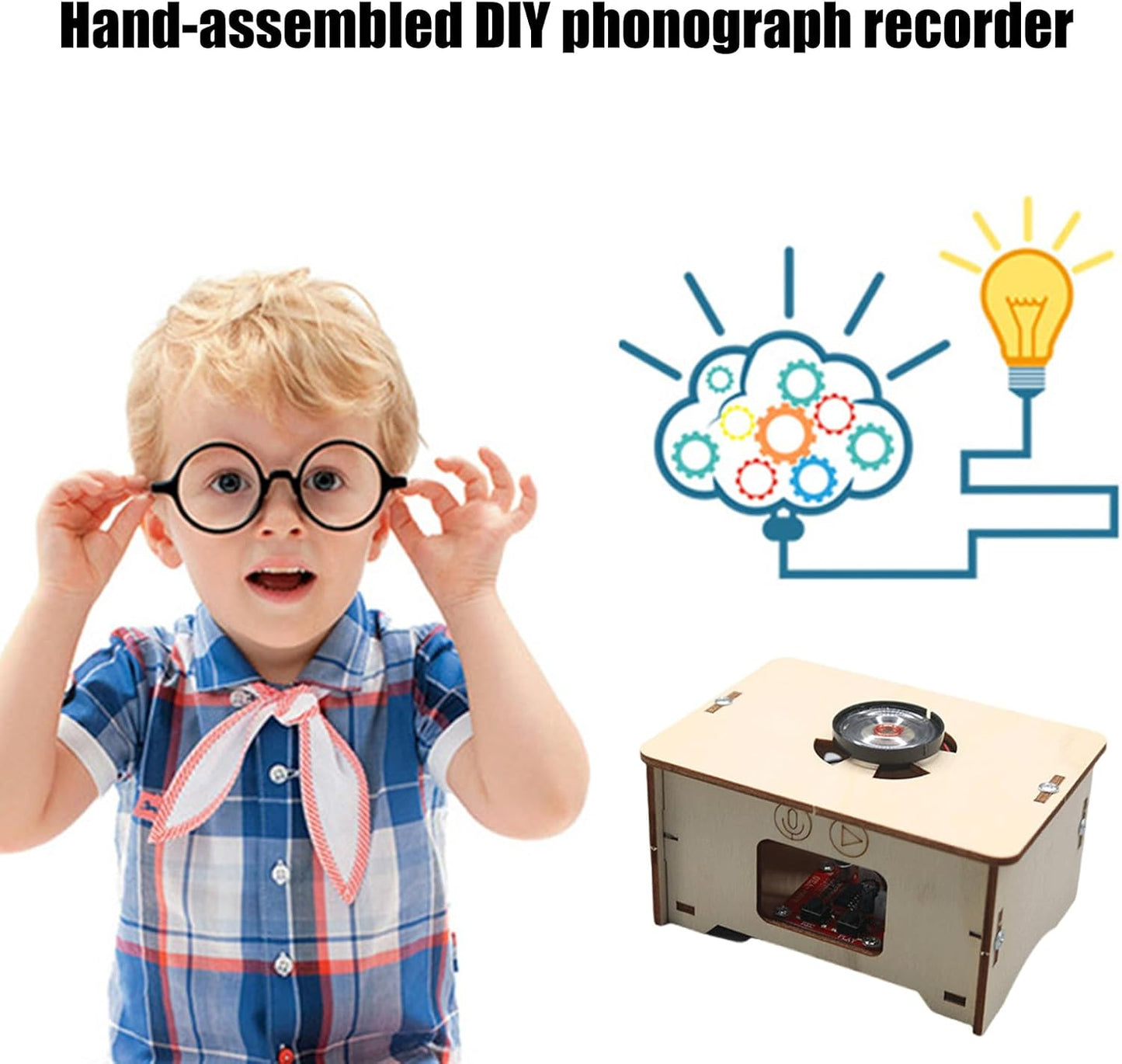 Handmade Wooden Gramophone Recorder - Musical Toy for Kids