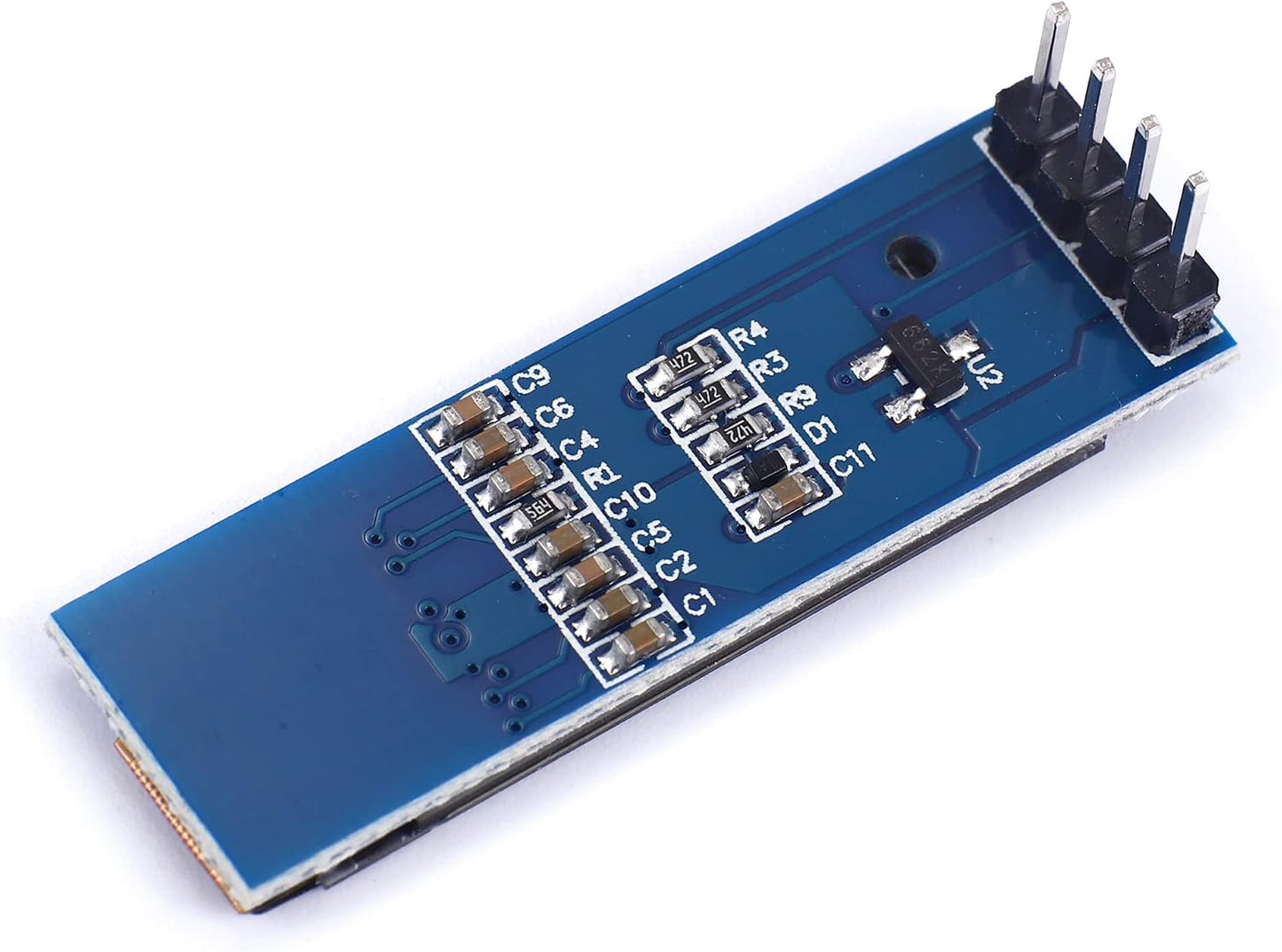 0.91 inch SSD1306 128x32 3.3V~5V 4PIN 5PCS Teyleten Robot OLED LCD Display Module IIC LCD OLED Screen for Arduino White